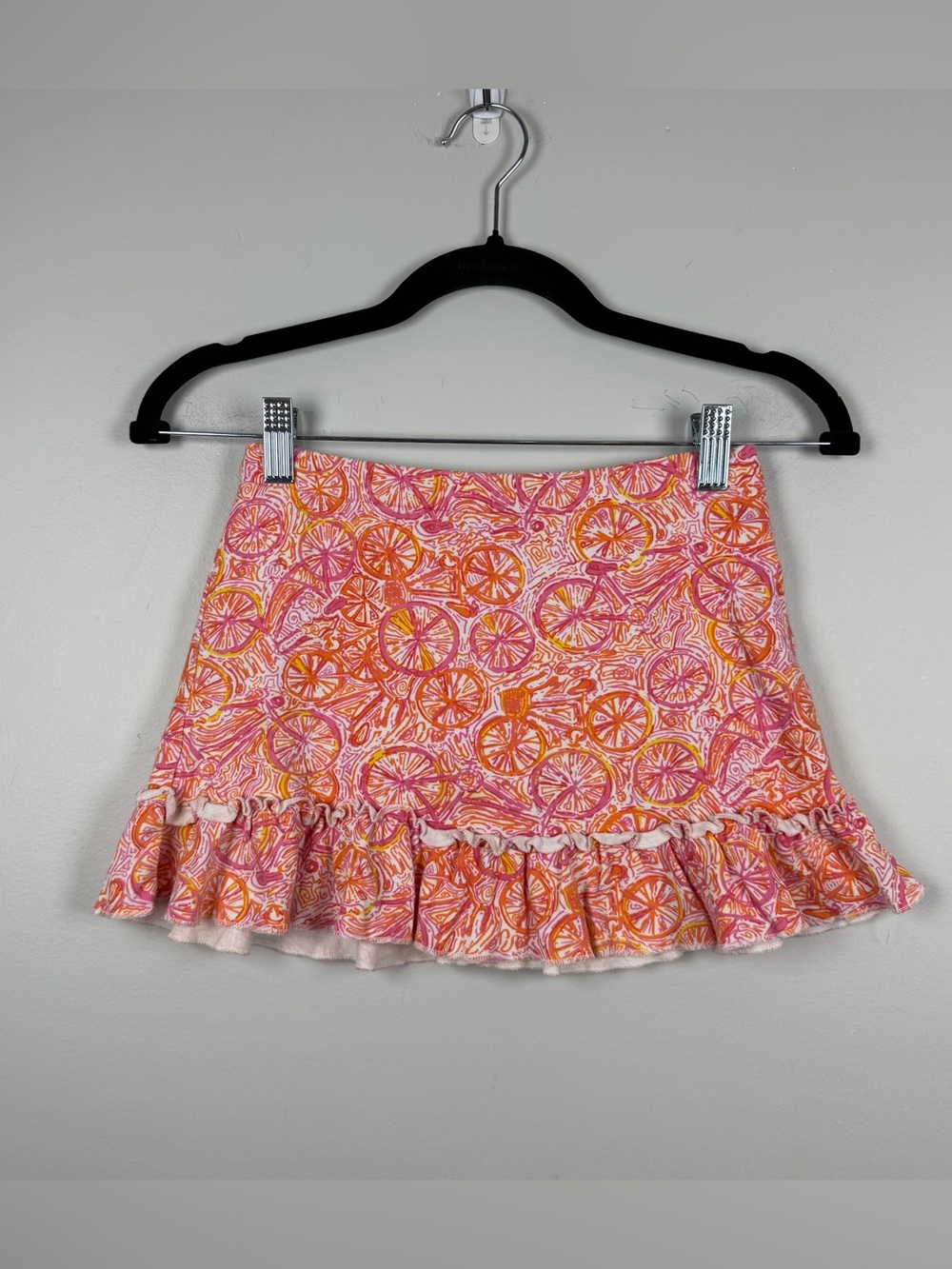 Lilly Pulitzer Girl’s Hottie Ten Speed Bike Orange Pink Skirt Skort Medium 6/7
